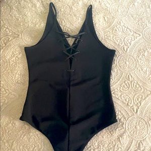 Express Black Thong Bodysuit Medium